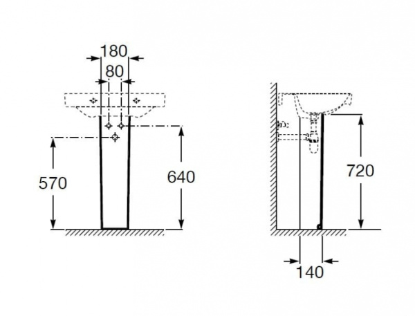 Пьедестал для раковины Roca Debba 33799000Y