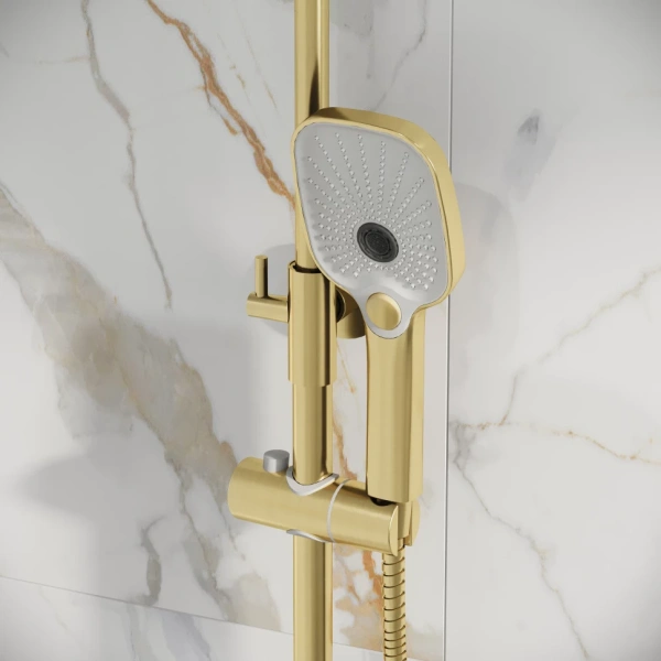 Душевая система Grossman Pragma 500.K35.03.320 золото сатиновый Душевая система Grossman Pragma 500.K35.03.320 золото сатиновый