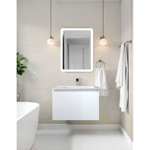 Тумба без раковины Art&Max Latina AM-Latina-600-1C-SO-BM белый матовый