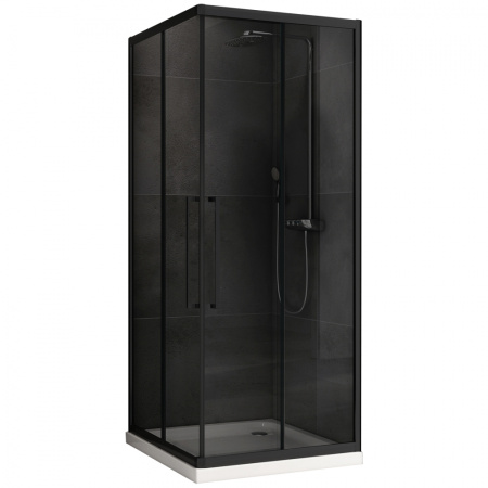 Душевой уголок (100х100) ABBER Schwarzer Diamant AG02100BDTH черный