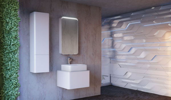 Пенал RAVAL Pure 120 белый подвесной универсальный Pur.04.120/P/W