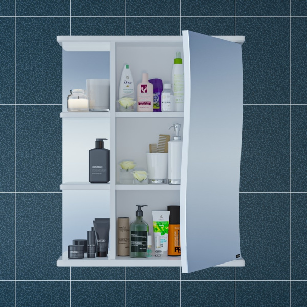 Зеркальный шкаф (60х70)  СаНта Волна 60 101014