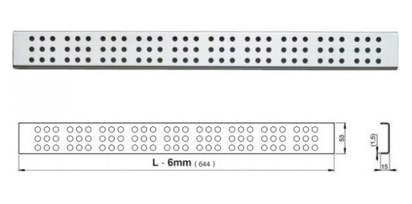 Решетка для водоотоводящего желоба AlcaPlast CUBE-650L