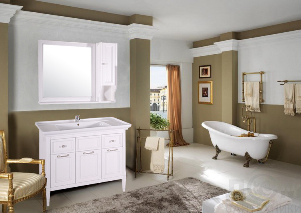 Зеркало (77х85)  ASB-Woodline Гранда 80 11481 (белый)