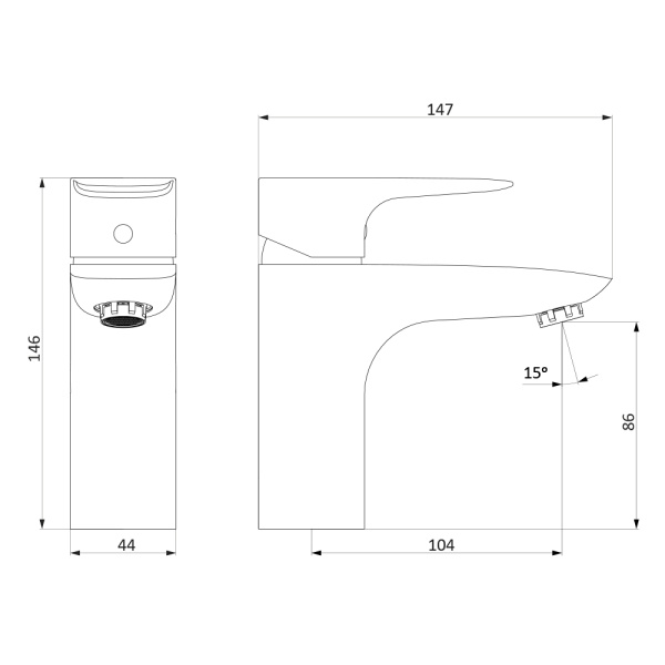 Смеситель для раковины Damixa RedBlu Origin Evo 780210000