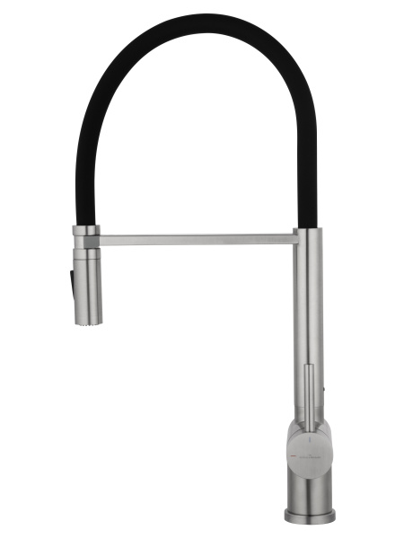 Смеситель для кухни с гибким изливом WONZON & WOGHAND, брашированный никель WW-88438003-BN Смеситель для кухни с гибким изливом WONZON & WOGHAND, брашированный никель WW-88438003-BN