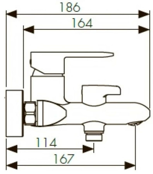 Смеситель для ванны KAISER Estilo (62022)