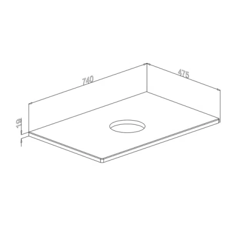 Столешница ASB-Mebel  Белмонти 75 11866