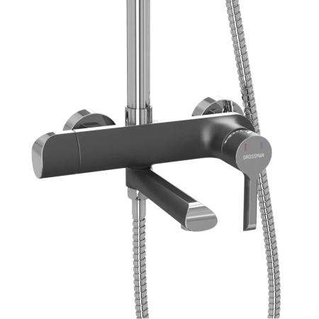 Душевая система Grossman Alba 500.K35.06.100/210 хром с черным