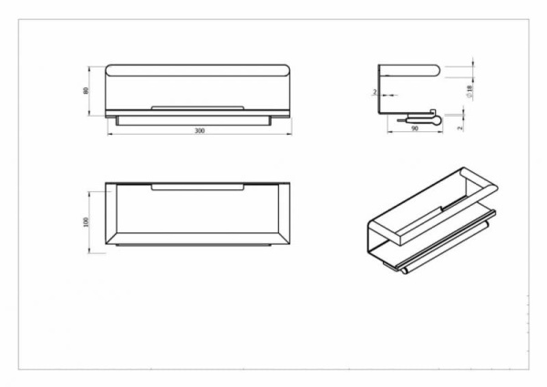 Полка для душевых принадлежностей Black & White Accessories SN-2351