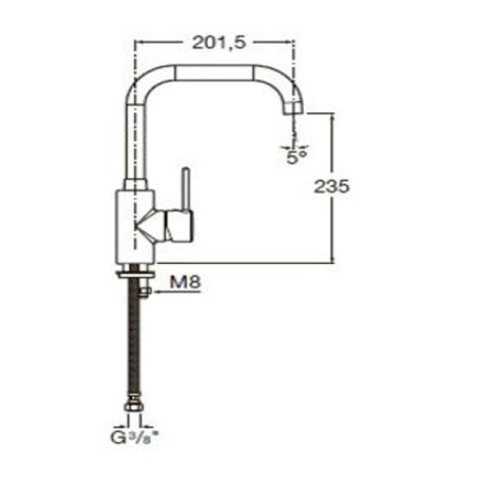 Смеситель для кухни Roca Targa  5A8360C0M