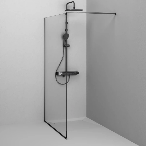 Душевая перегородка 120 см Am.Pm Func W84WI-120-F1-BTE черный