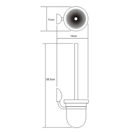 Щетка для унитаза WasserKRAFT Weser K-8627C