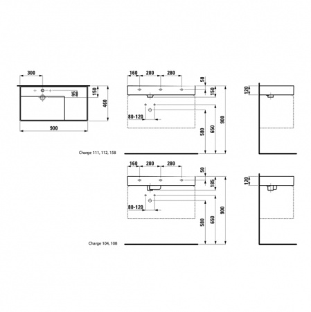 Раковина Laufen Kartell 8.1033.8.000.108.1