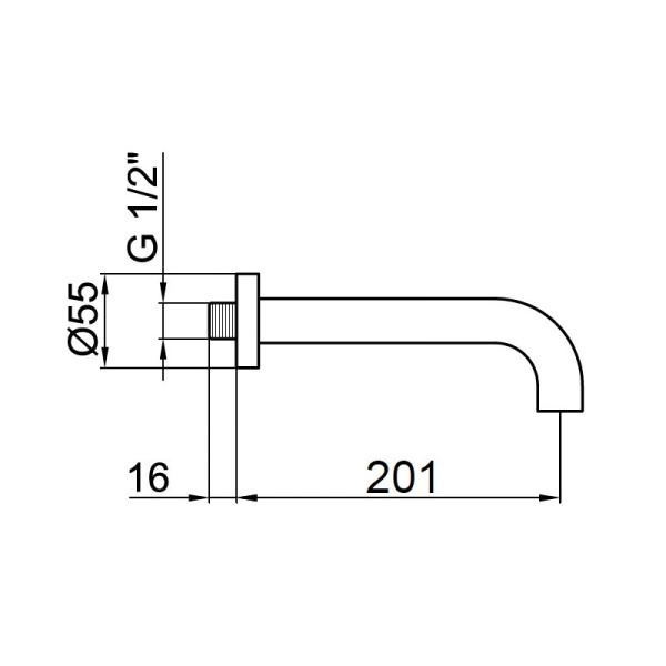 Излив для ванны  Webert Elio AC0371015, хром Излив для ванны  Webert Elio AC0371015, хром