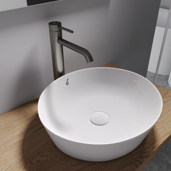 Высокий смеситель для раковины Oliveeka OL-88239017-BGM, матовый Черный