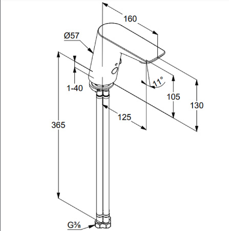 Смеситель для раковины электронный Kludi Balance 5220205