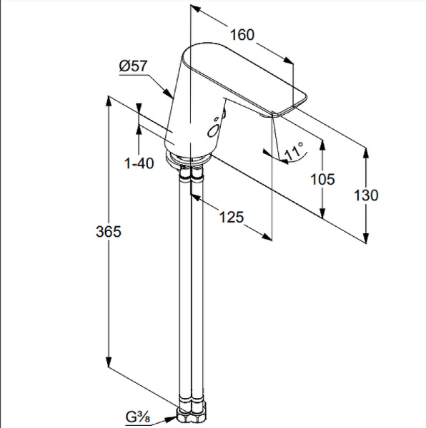 Смеситель для раковины электронный Kludi Balance 5220205