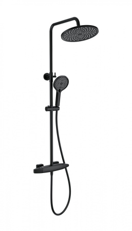 Душевая система с термостатом WONZON & WOGHAND NEO, черный матовый WW-B3035-A1-MB