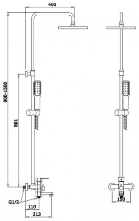 Душевая система Ganzer Stefan GZ 12061