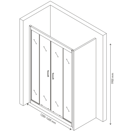 Душевая дверь Berges Wasserhaus Porta (120-140) 063101