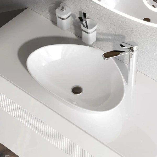 Раковина накладная Am.Pm Func M8FWCC50600WG белый глянец