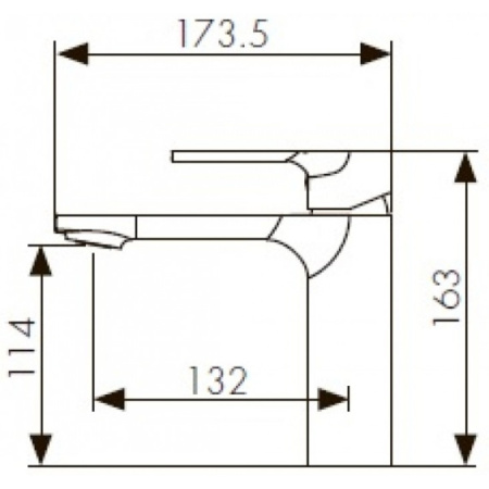 Смеситель для раковины  KAISER Linear (59011)