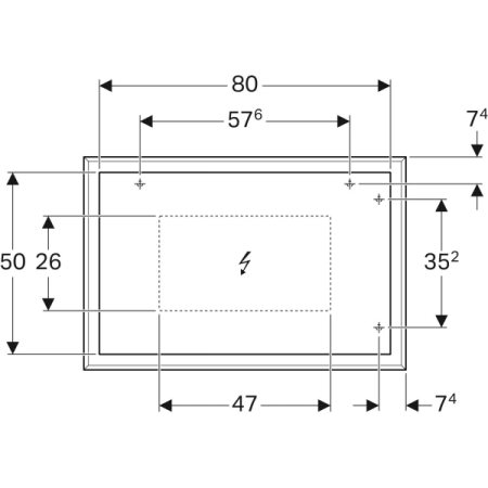 Зеркало с подсветкой GEBERIT Citterio 500.572.JJ.1
