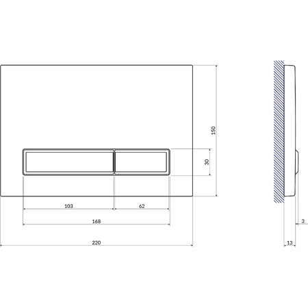 Инсталляция для унитаза Cersanit VECTOR 40 + BLICK пластик белый 64184