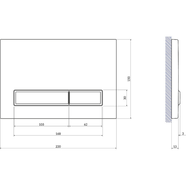Инсталляция для унитаза Cersanit VECTOR 40 + BLICK пластик белый 64184