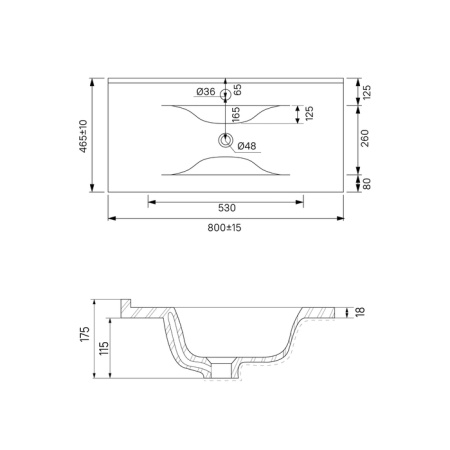Тумба с умывальником IDDIS Oxford 80 см(OXF80W0i95K)