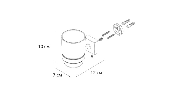 Держатель зубных щеток FIXSEN Kvadro одинарный FX-61306