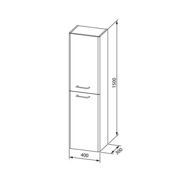 Шкаф-пенал IDDIS Brick 40 подвесной белый (BRI40W0i97)