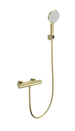 Смеситель для душа с термостатом WONZON & WOGHAND INN 3, брашированное золото WW-B2003-A-BG