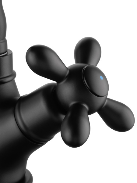 Смеситель для раковины WONZON & WOGHAND RETRO, черный матовый WW-88139020-MB