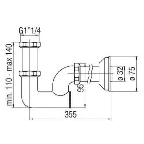 Сифон NOBILI Sky AV00107/1BR (бронза)