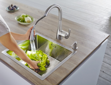 Смеситель однорычажный для мойки Grohe Zedra 32294 SD1 (32294SD1) суперсталь