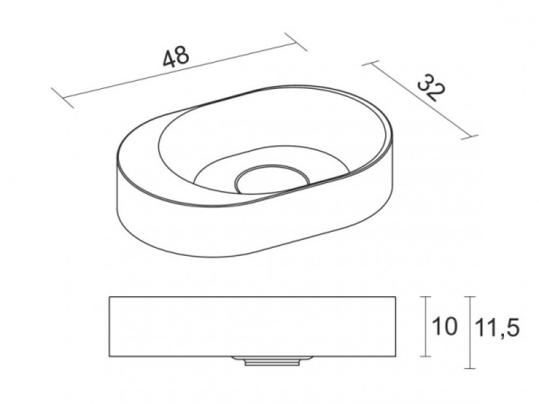 Раковина Riho Essence Tray (48x32) W028001105