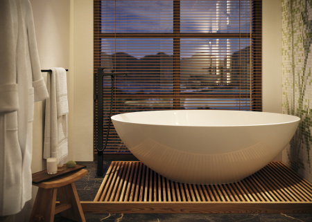 Смеситель для ванны напольный Hansgrohe Metropol 32532670 черный матовый