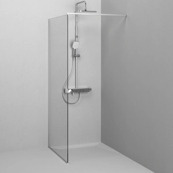 Душевая перегородка 100 см Am.Pm Func W84WI-100-F1-BTE черный