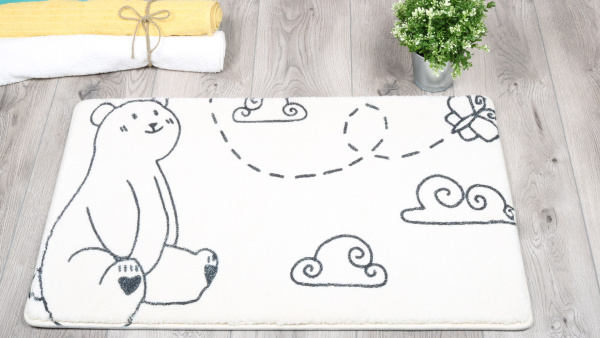 Коврик для ванной Fixsen Teddy Air  белый 50х80см FX-6001T