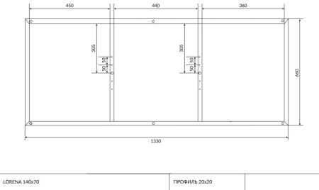 Рама для ванны Cersanit LORENA 140 K-RW-LORENA*140n