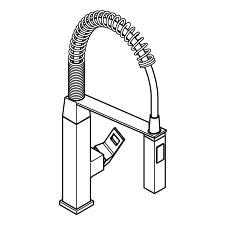 Смеситель для кухни GROHE EuroCube 31395 DC0 (31395DC0) суперсталь