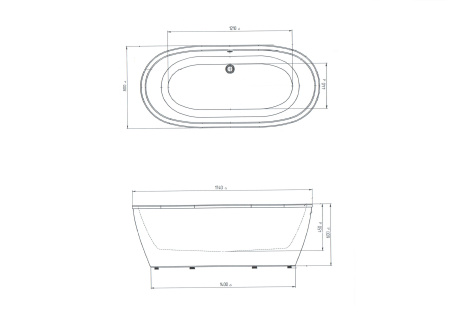 Акриловая ванна (174х80) Aima Design Tondo 01тон17480