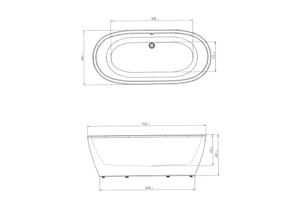 Акриловая ванна (174х80) Aima Design Tondo 01тон17480с Акриловая ванна (174х80) Aima Design Tondo 01тон17480с