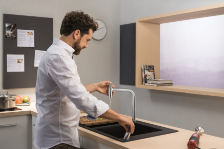 Смеситель для кухни Hansgrohe Metris Select M71 73819000 хром