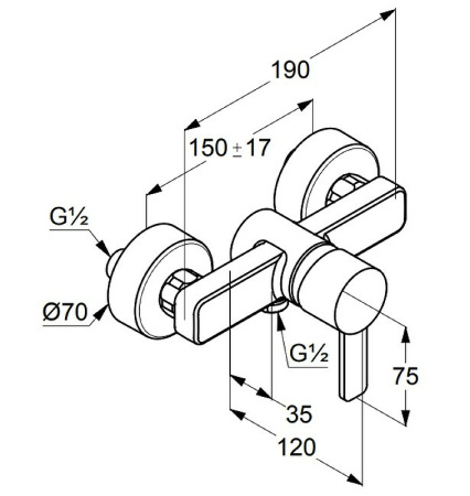Смеситель для душа Kludi Zenta 388709175