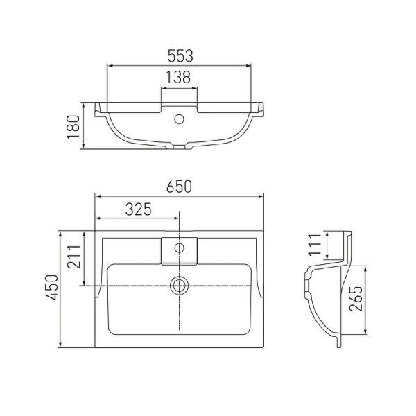 Тумба с раковиной Акватон Леон 65 1A1870K0LBPS0