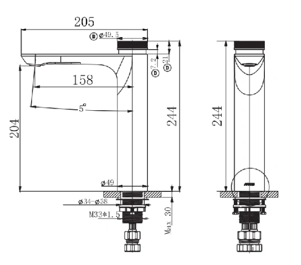 Смеситель для раковины Arrow AMP11872-1ACP хром