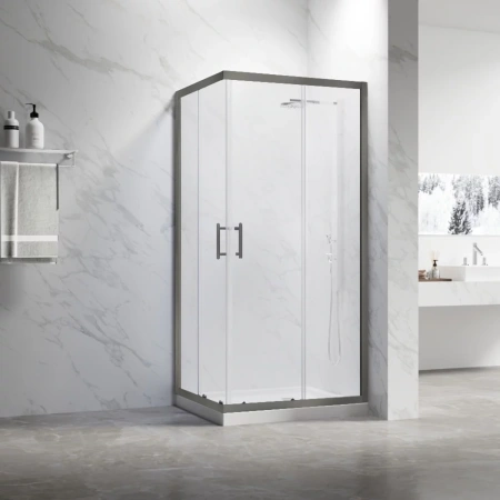 Душевой угол Veconi Rovigo RV-27GM, (100х80) RV27GM-10080-01-C8 оружейная сталь